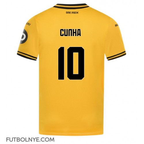 Camiseta Wolves Matheus Cunha #10 Primera Equipación 2024-25 manga corta